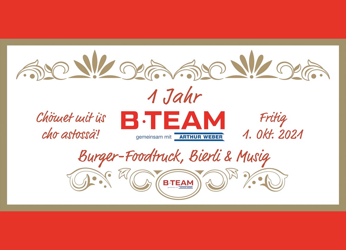 1 Jahr Jubiläum BTEAM
